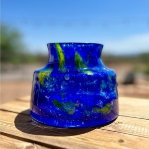 Vintage Prachen Glass MCM Blown ‘Flora’ Vase